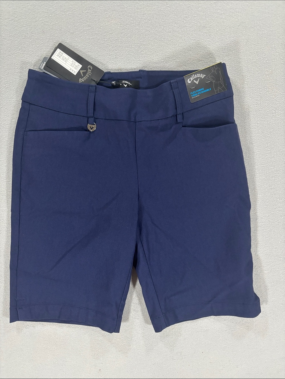 Callaway Women's Navy Golf Bermuda Shorts stretch M NWT